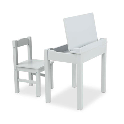 Melissa & Doug Child's Lift-Top Desk & Chair - Gray