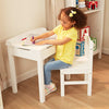 Melissa & Doug Child's Lift-Top Desk & Chair - White