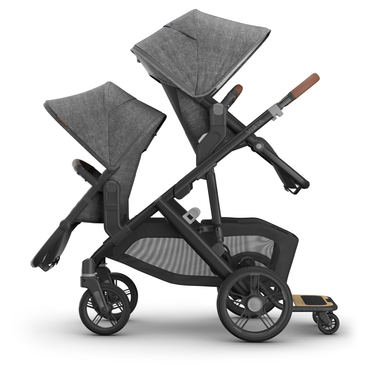 UPPAbaby VISTA V3 Stroller + Upper Adapters + RumbleSeat V3+ PiggyBack Bundle