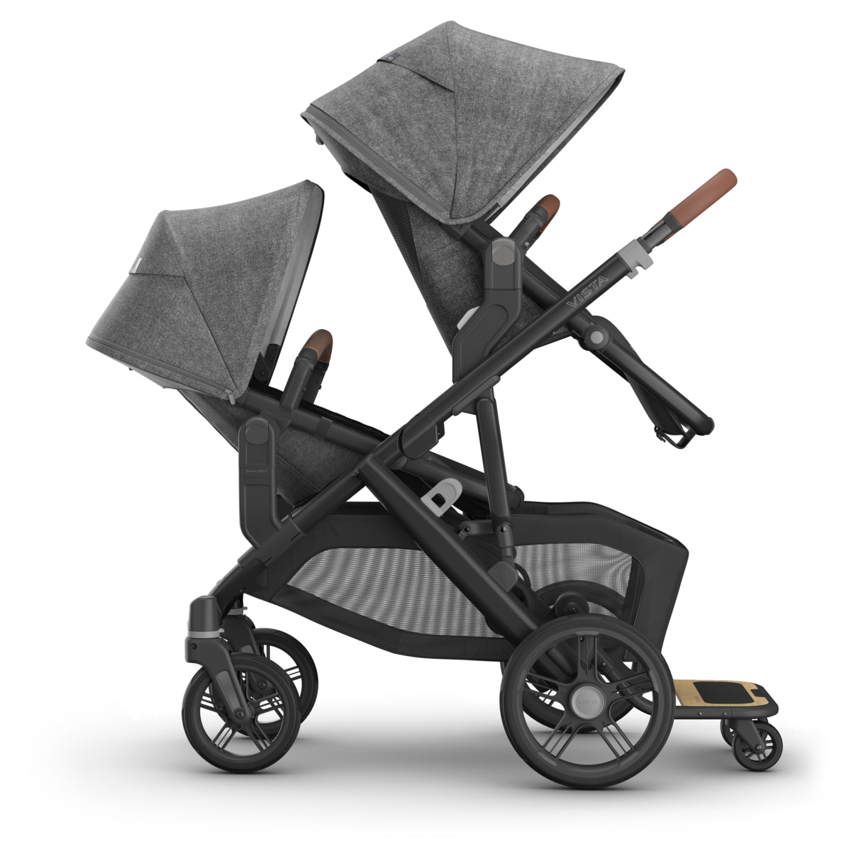 UPPAbaby VISTA V3 Stroller + Upper Adapters + RumbleSeat V3+ PiggyBack Bundle