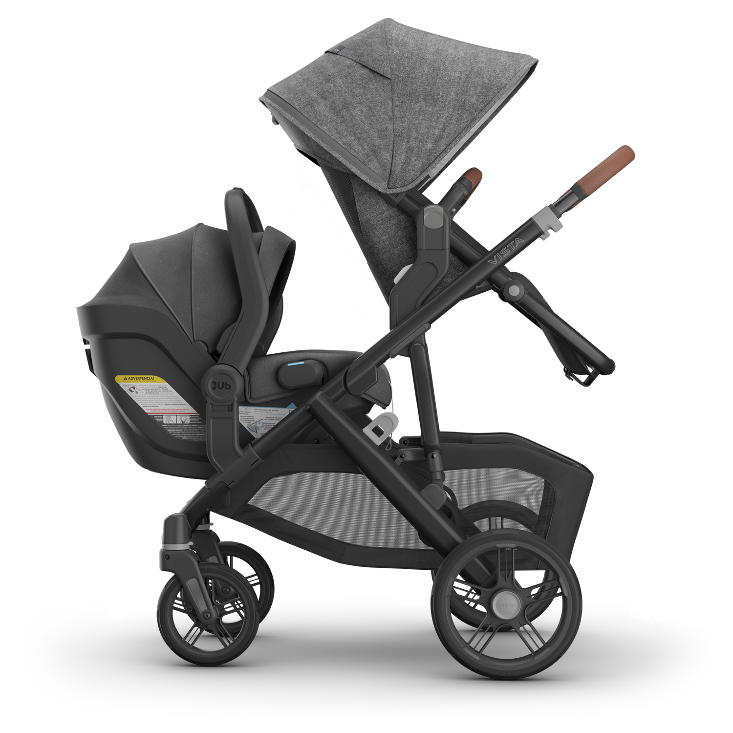 UPPAbaby Vista V3 + Mesa V3 + Upper Adapters + RumbleSeat V3 Bundle in Greyson