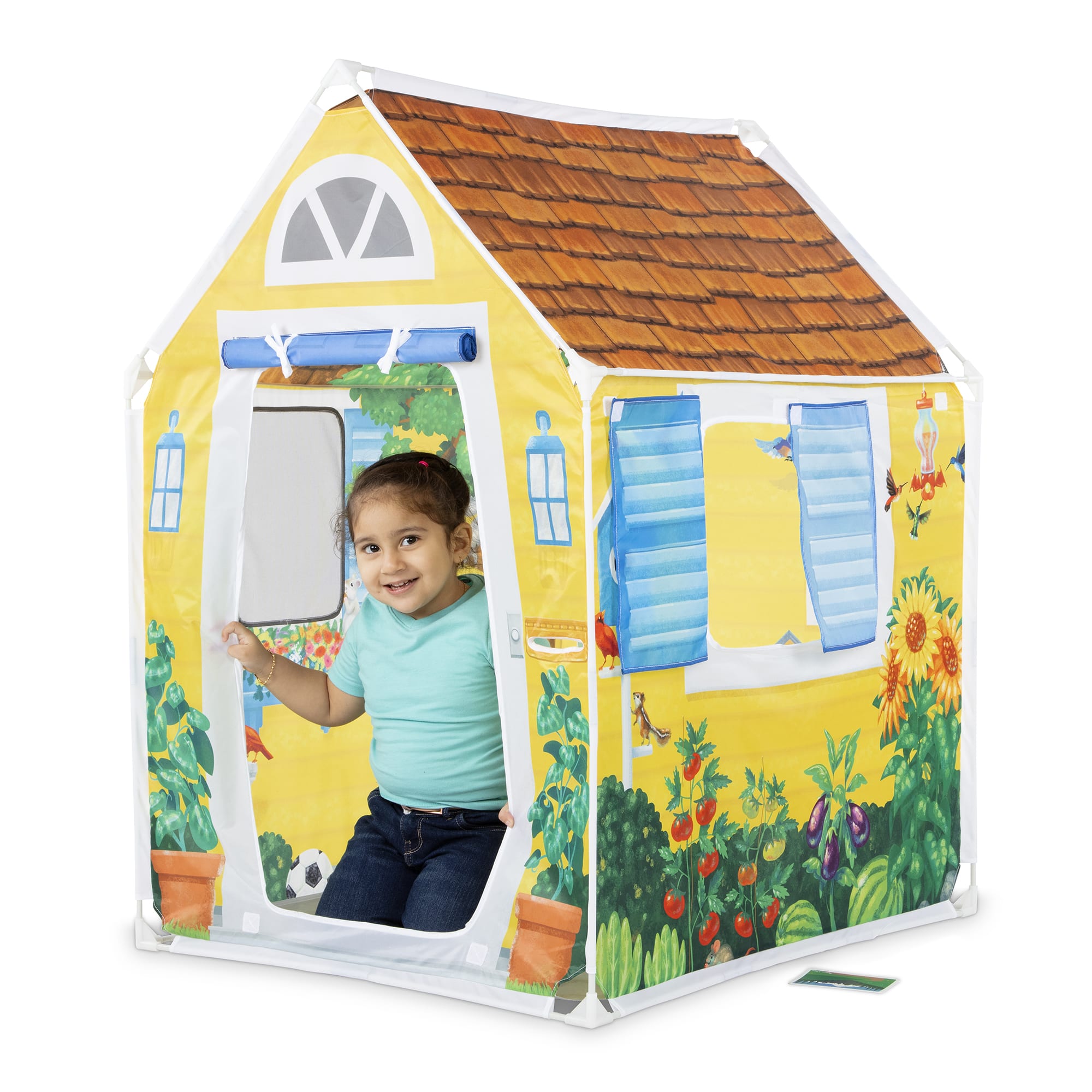 cozy house tent Melissa & Doug Cozy Cottage Play Tent
