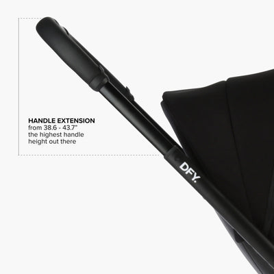 DFY. R1 Stroller in Black with Matte Black Frame
