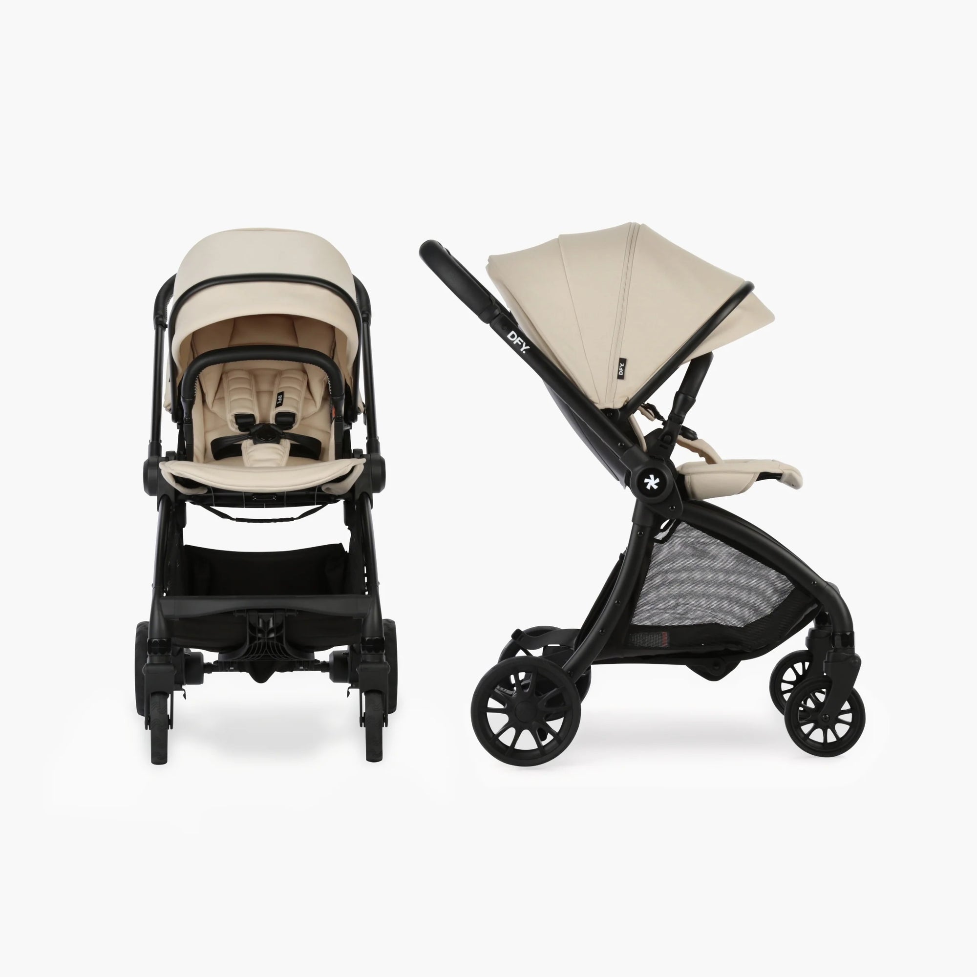 DFY. R1 Stroller in Cream with Matte Black Frame