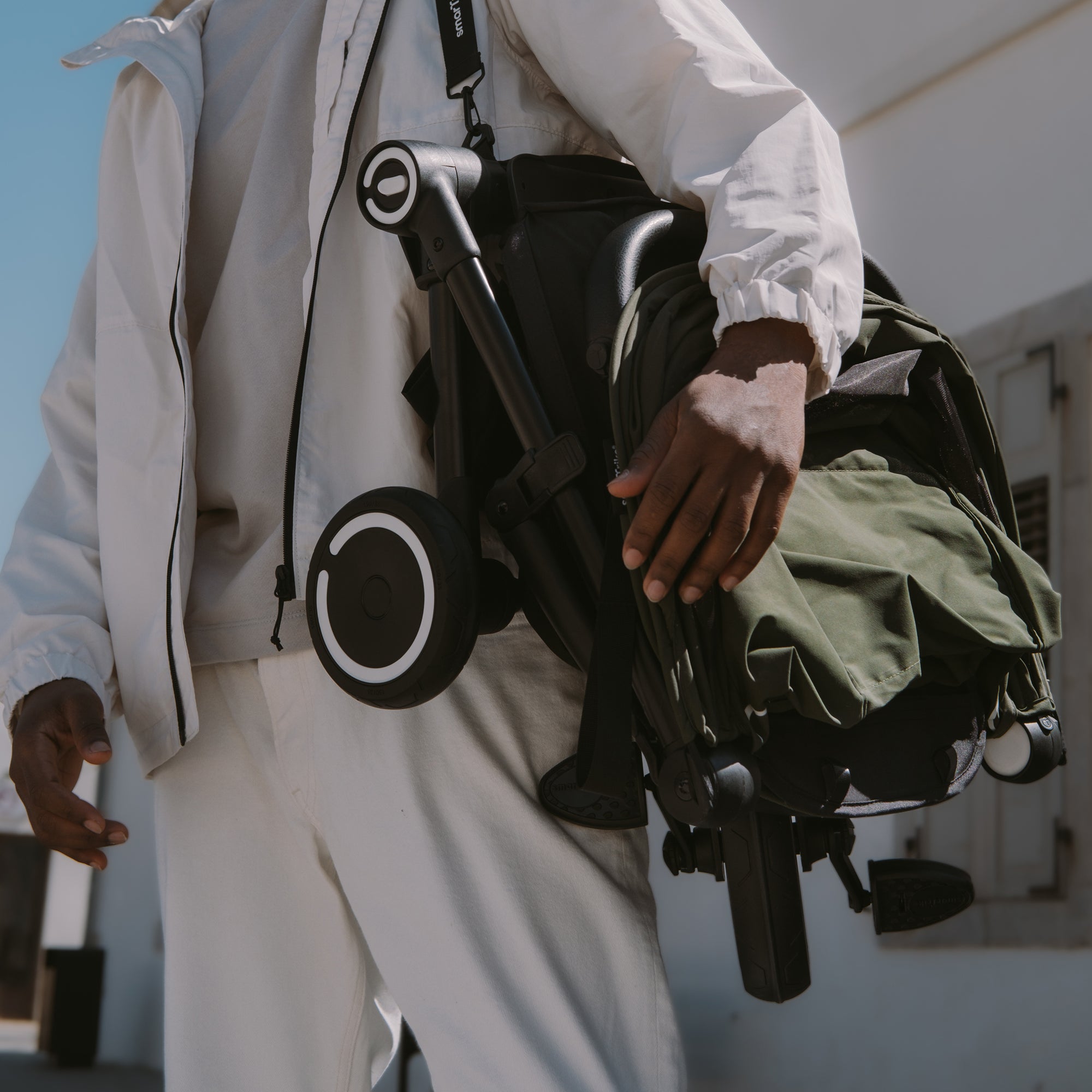 smarTrike Traveler Stroller in folded