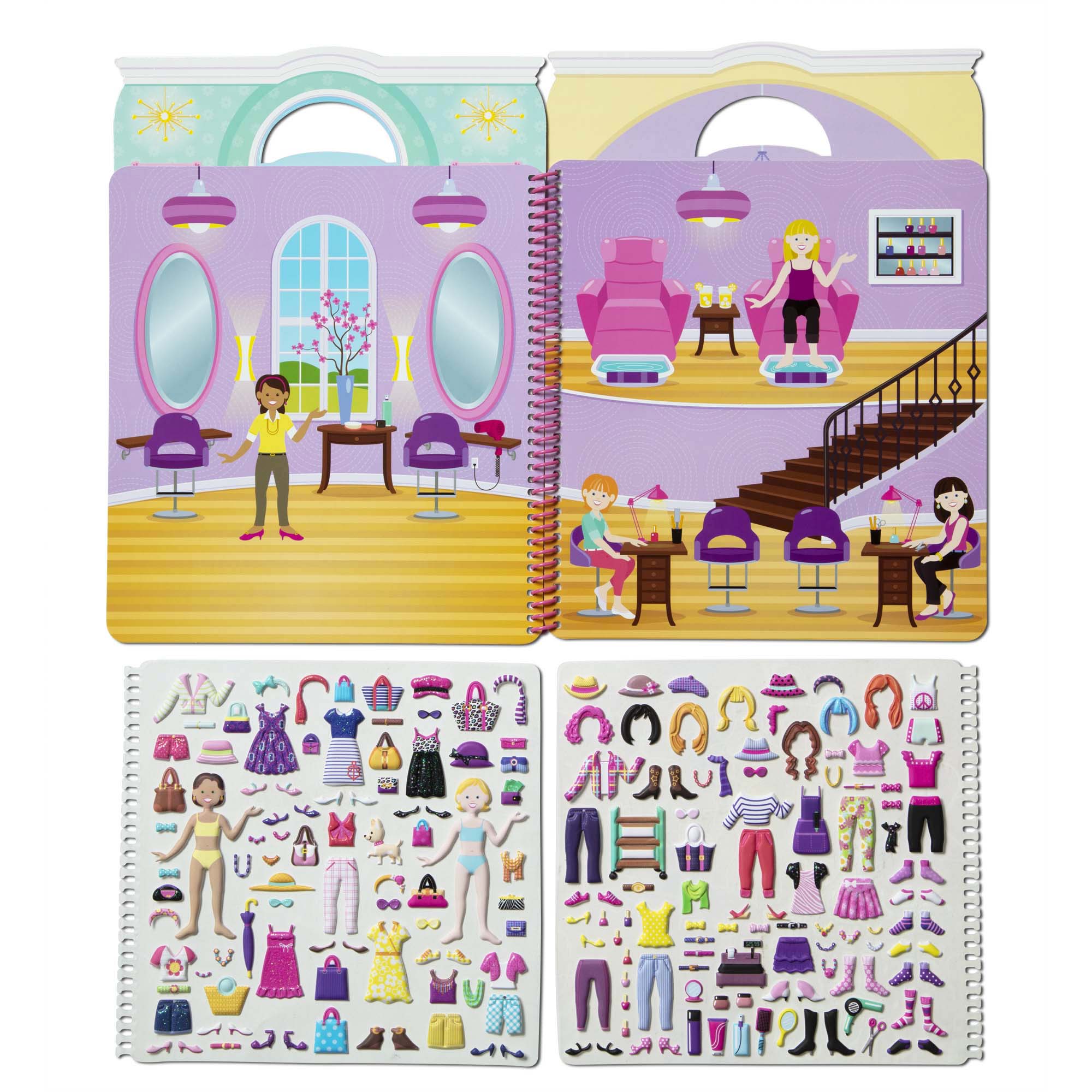 Melissa & Doug Deluxe Puffy Sticker Album - Day of Glamour