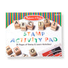 Melissa & Doug Deluxe Wooden Stamp Set - ABCs 123s