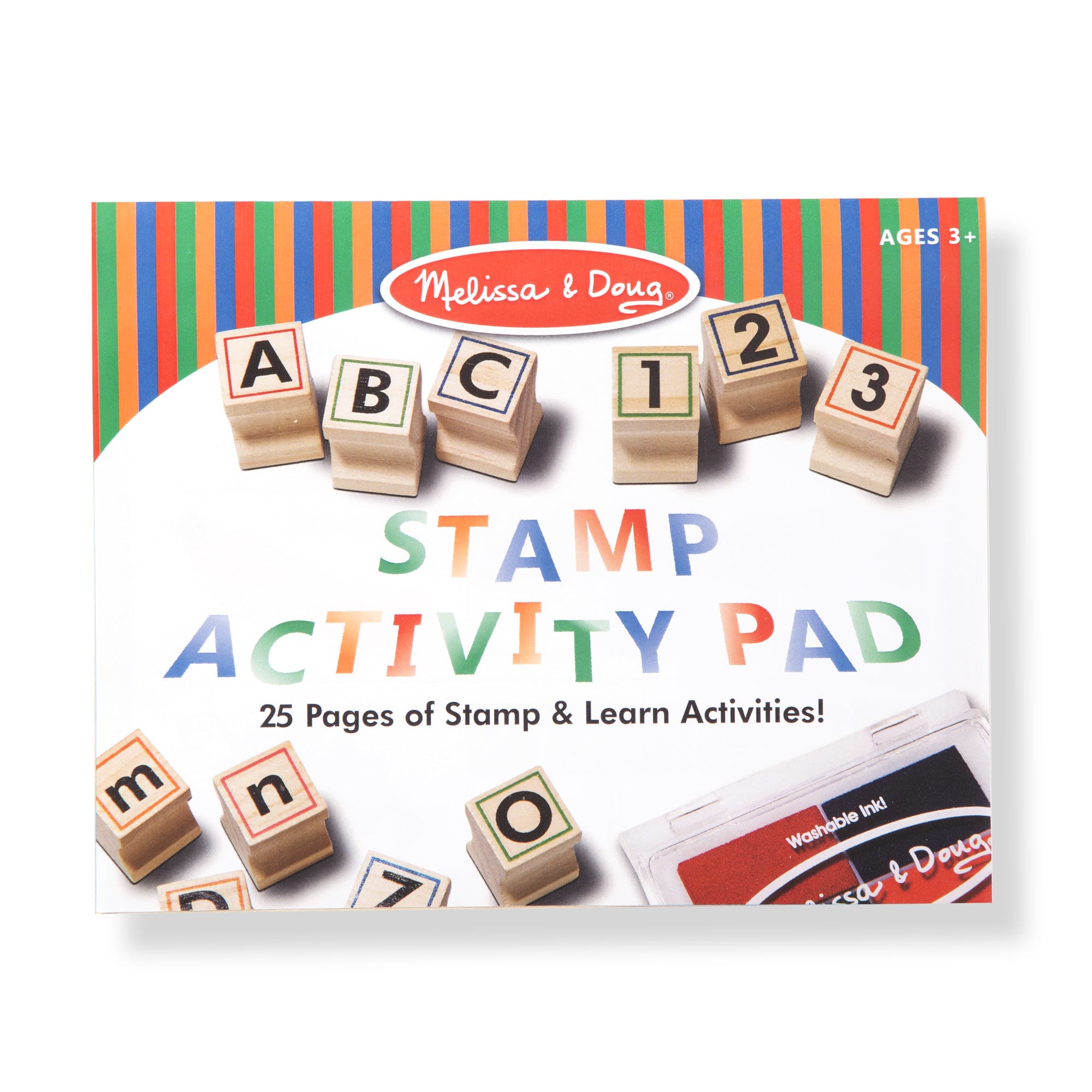 Melissa & Doug Deluxe Wooden Stamp Set - ABCs 123s