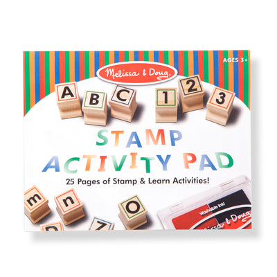 Melissa & Doug Deluxe Wooden Stamp Set - ABCs 123s