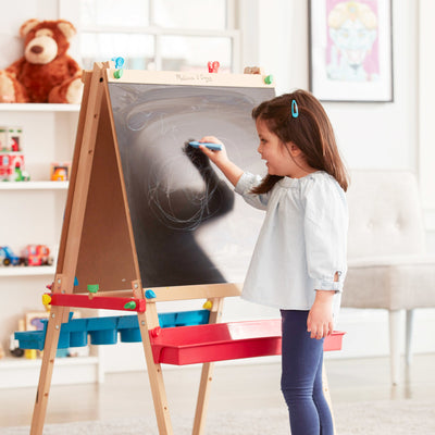 Melissa & Doug Deluxe Wooden Standing Art Easel