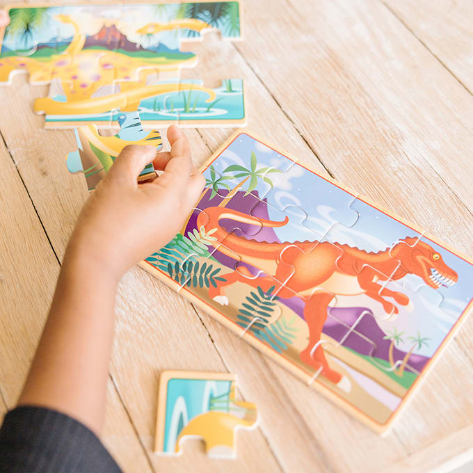 Melissa & Doug Dinosaur Jigsaw Puzzles in a Box