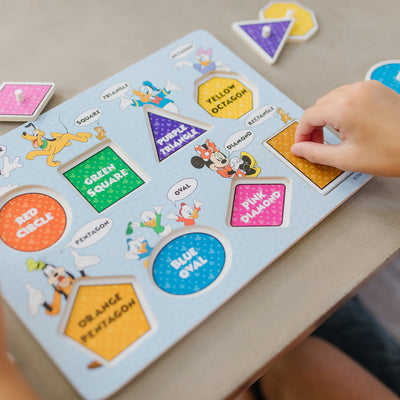 Melissa & Doug Disney Peg Puzzle Bundle-Alphabet, Numbers, Shapes & Colors