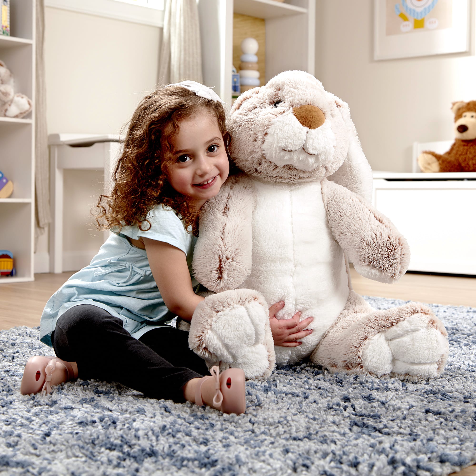 Melissa & Doug Jumbo Burrow Bunny Stuffed Plush Animal
