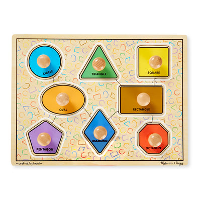 Melissa & Doug Jumbo Knob Large Shapes Puzzle - 8 Pieces