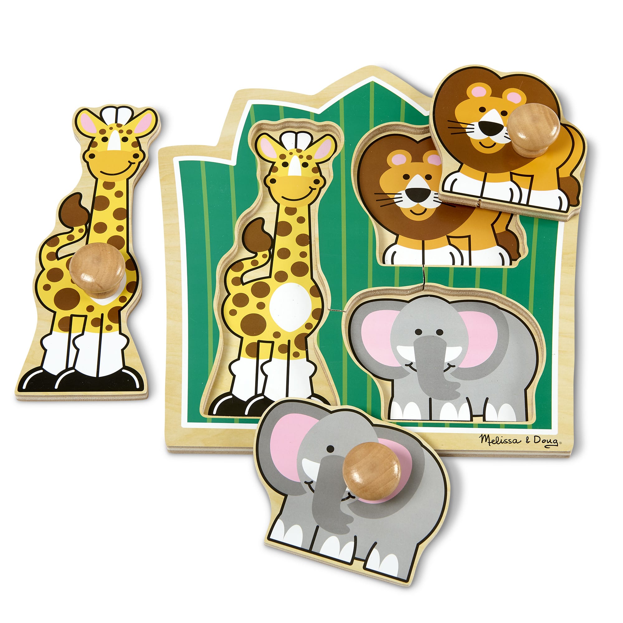 Melissa & Doug Jungle Friends Jumbo Knob Puzzle - 3 Pieces