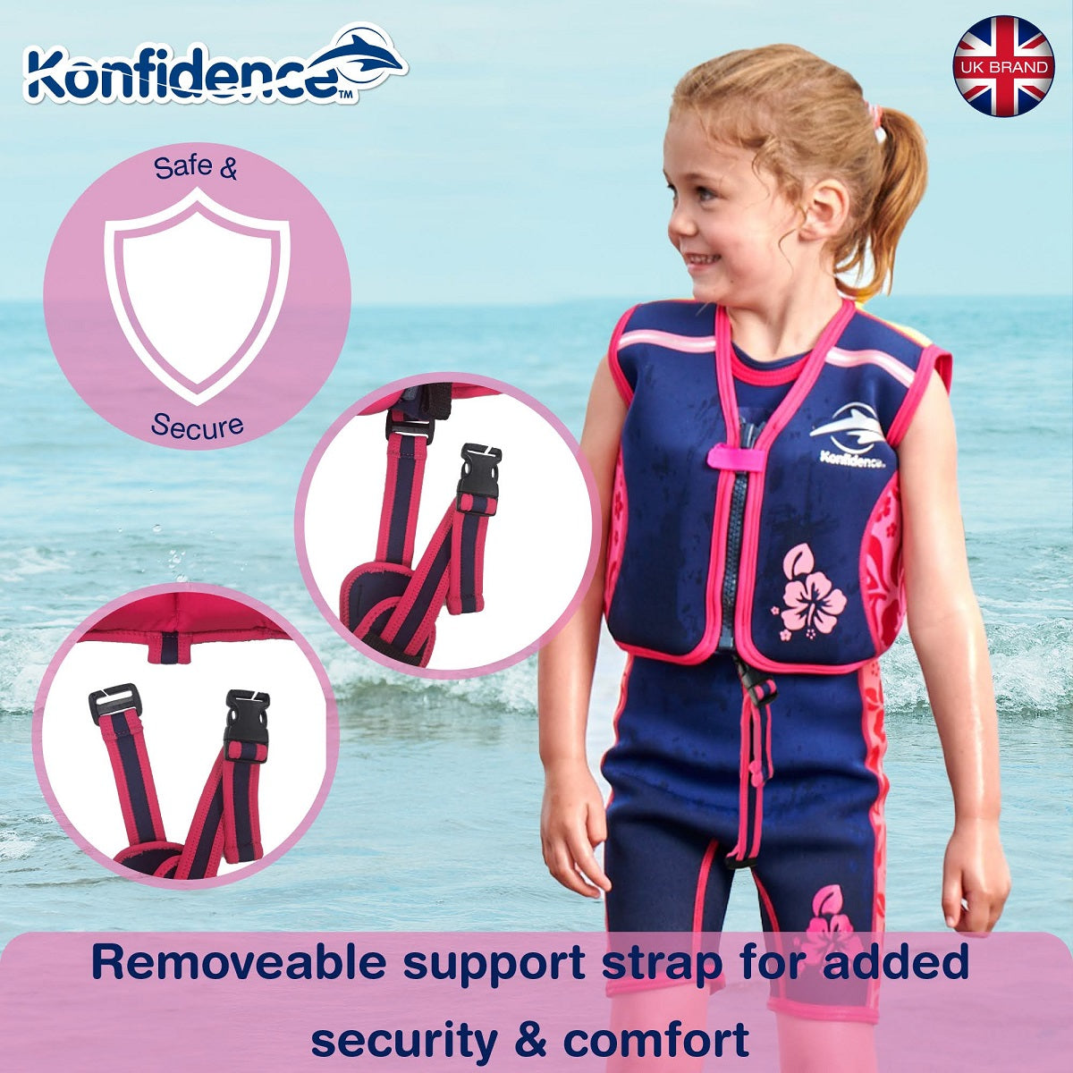 Konfidence Original Swim Jacket with Removable Support Strap