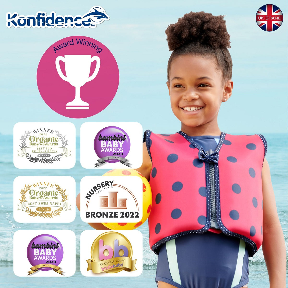 Konfidence Original Swim Jacket with Removable Support Strap