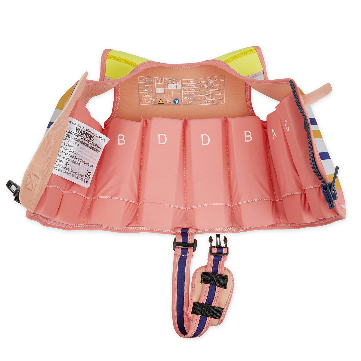 Konfidence Original Swim Jacket v21 with Removable Support Strap in Gelato Rose