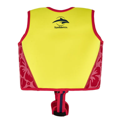 Konfidence Original Swim Jacket v21 with Removable Support Strap in Pink Palm