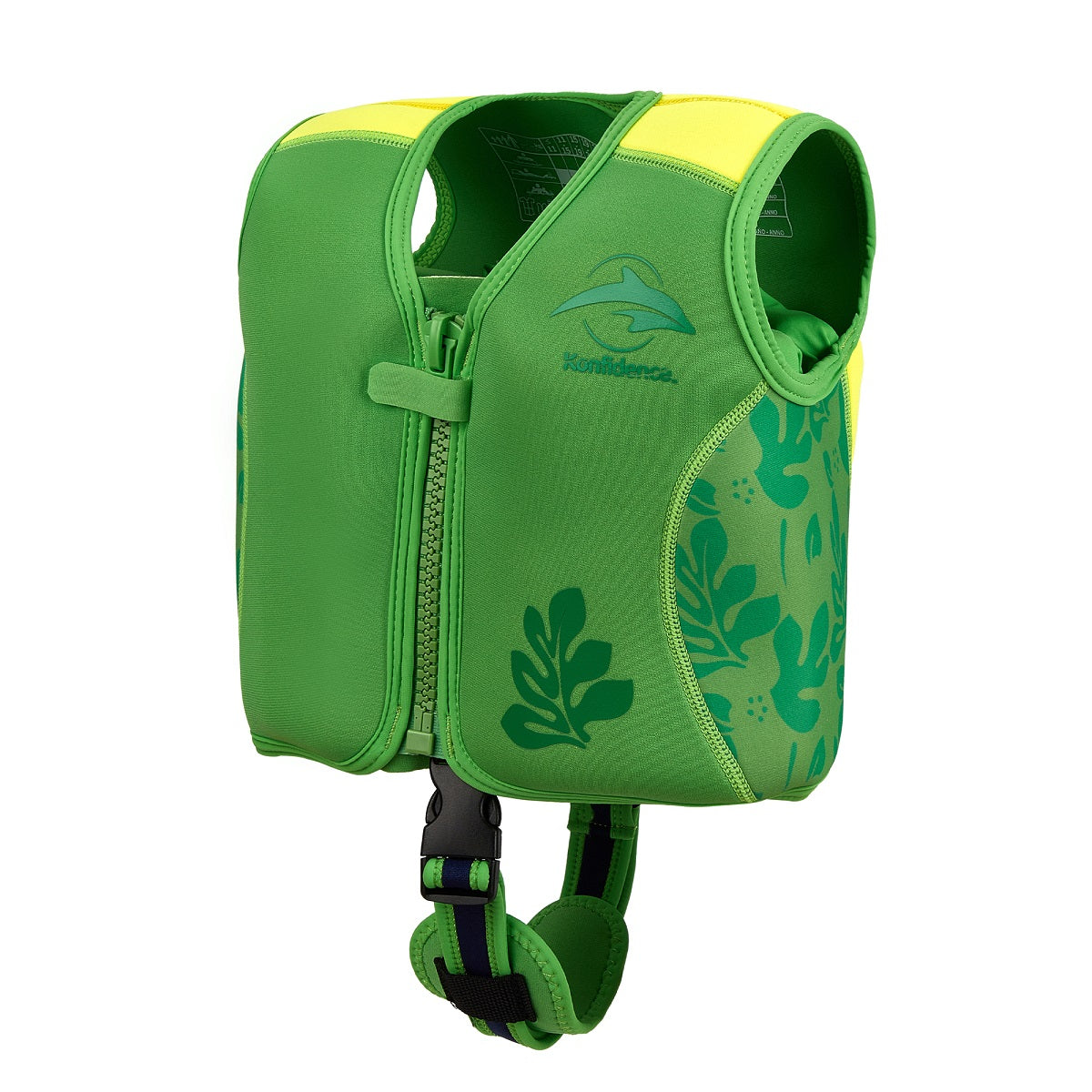 Konfidence Original Swim Jacket v21 with Removable Support Strap in Green Palm