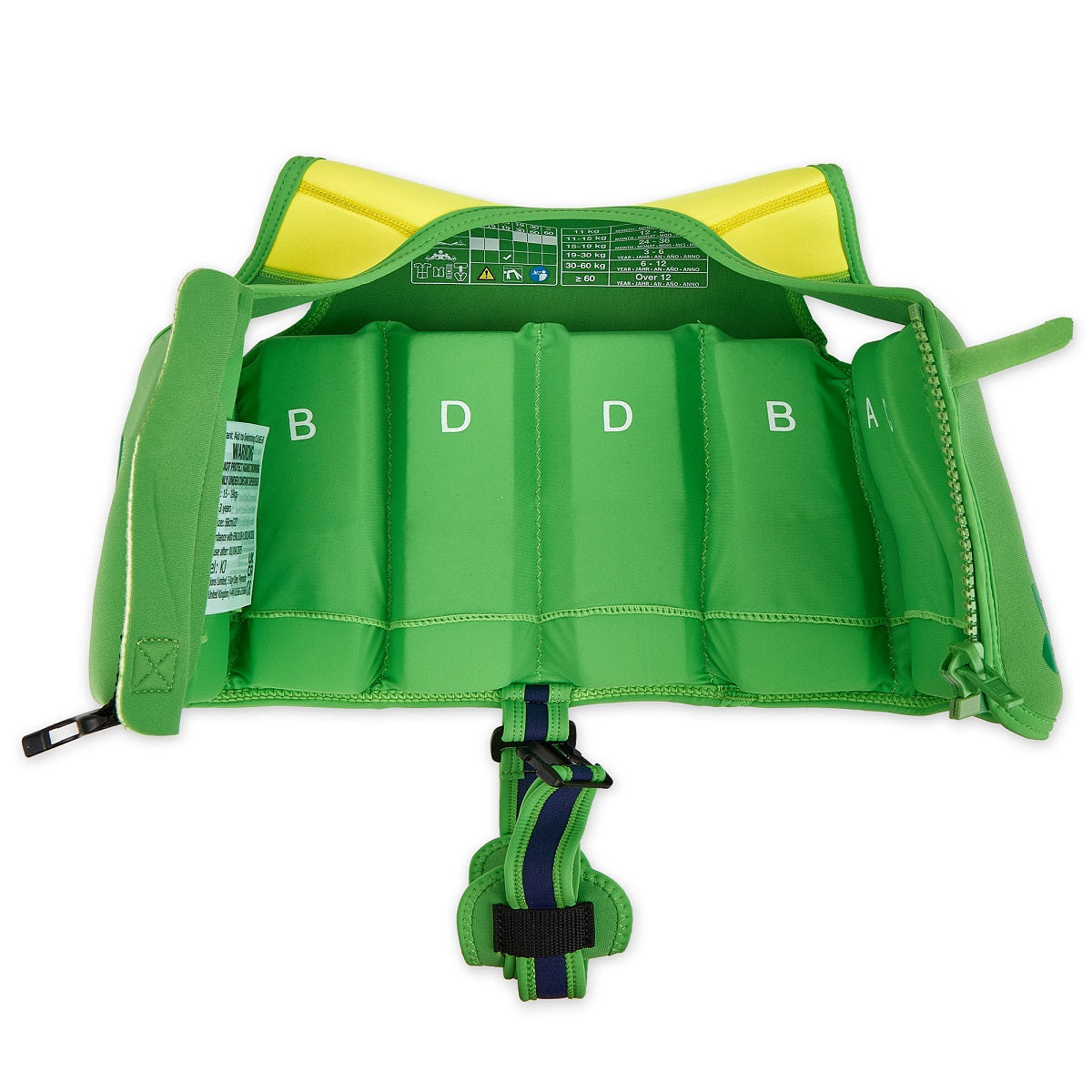 Konfidence Original Swim Jacket v21 with Removable Support Strap in Green Palm