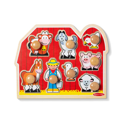 Melissa & Doug Large Farm Jumbo Knob Puzzle - 8 pieces