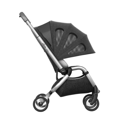 Mima Zigi Summer Canopy in Charcoal on stroller