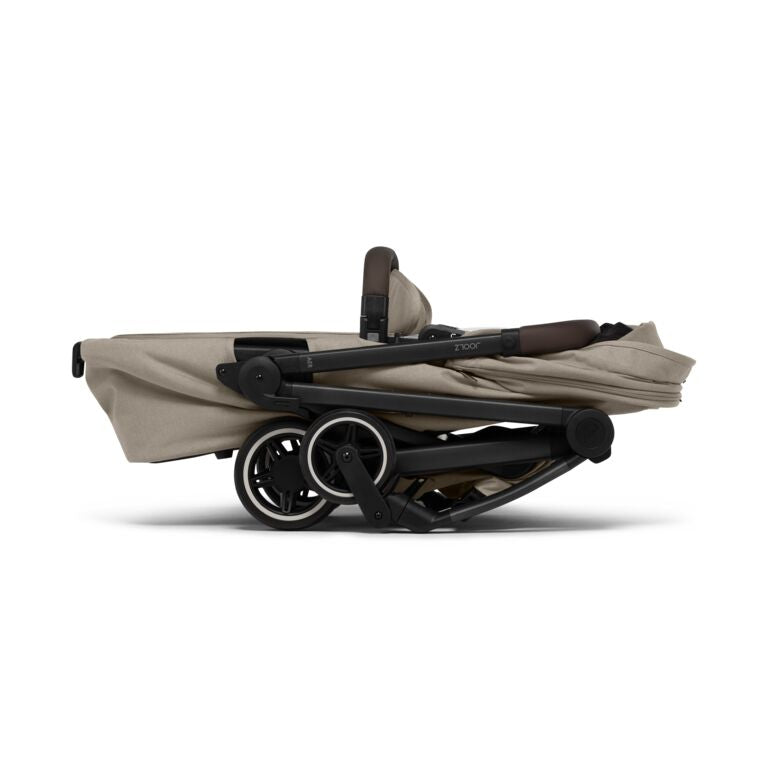 Joolz Aer+ Bassinet on Sandy Taupe folded on stroller