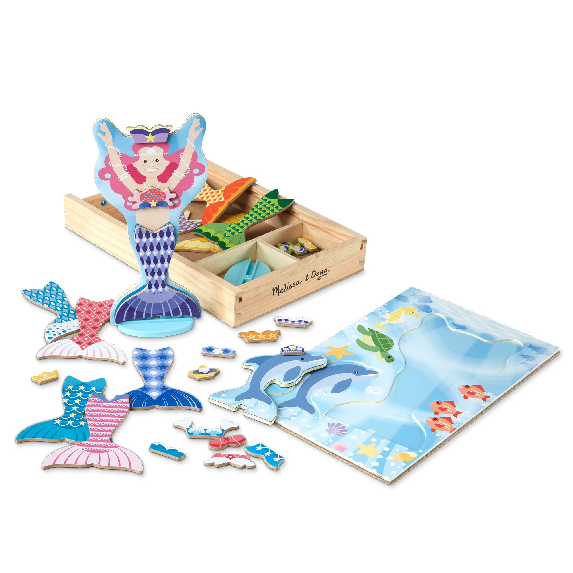 Melissa & Doug Mermaid Magnetic Dress-Up Play Set - Little Folks NYC Melissa & Doug Mermaid Magnetic Dress-Up Play Set - Little Folks NYC