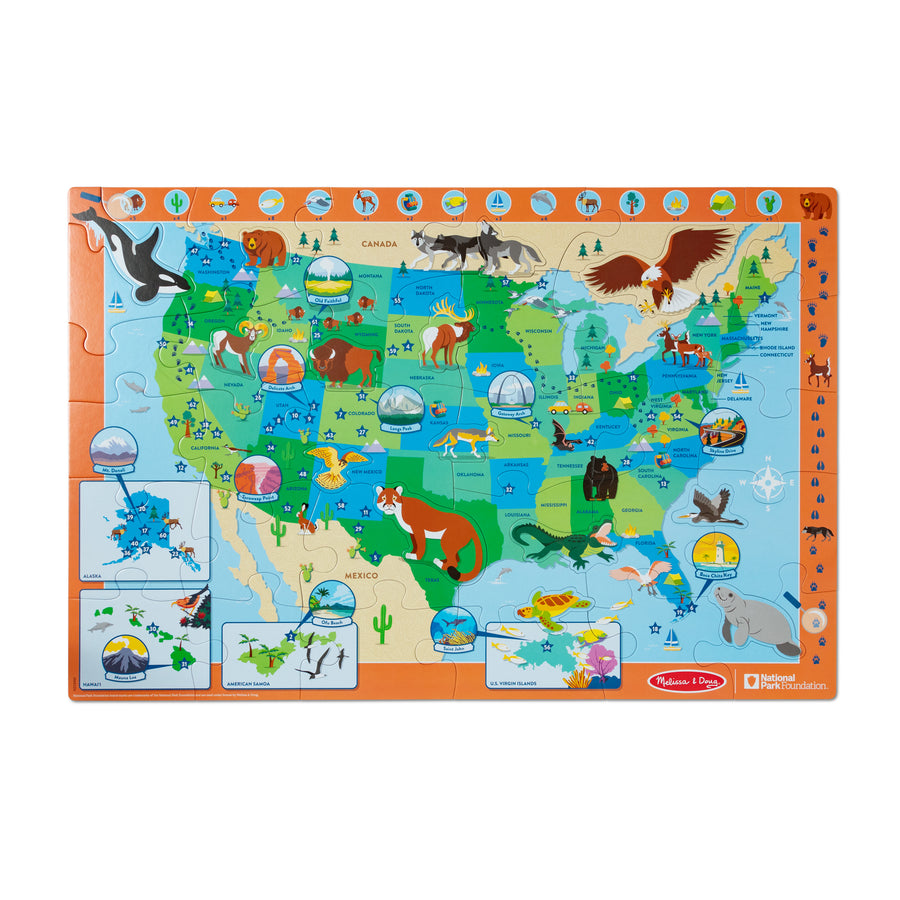 Melissa & Doug National Parks U.S.A. Map Floor Puzzle - 45 Pieces