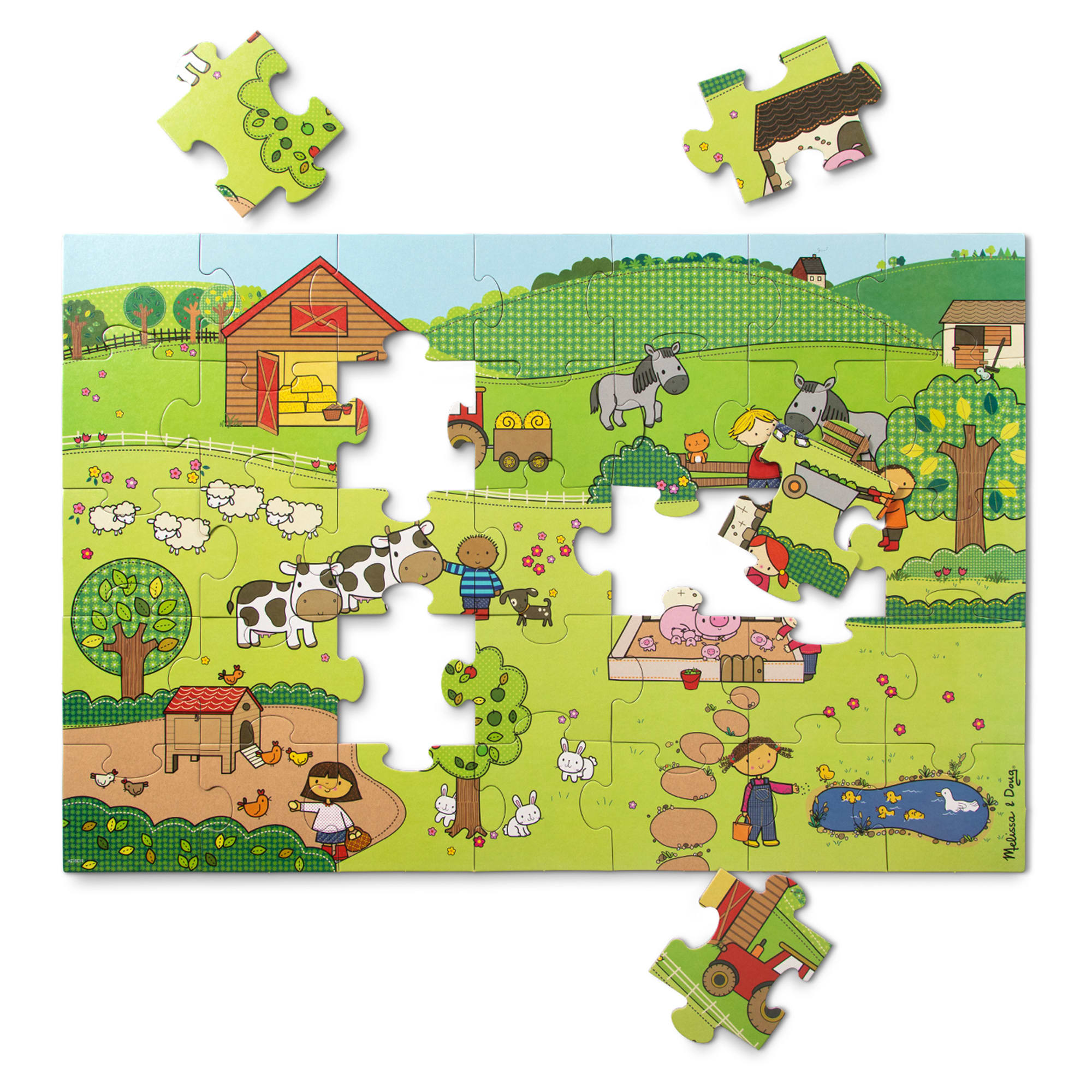 Melissa & Doug Natural Play Floor Puzzle: On the Farm