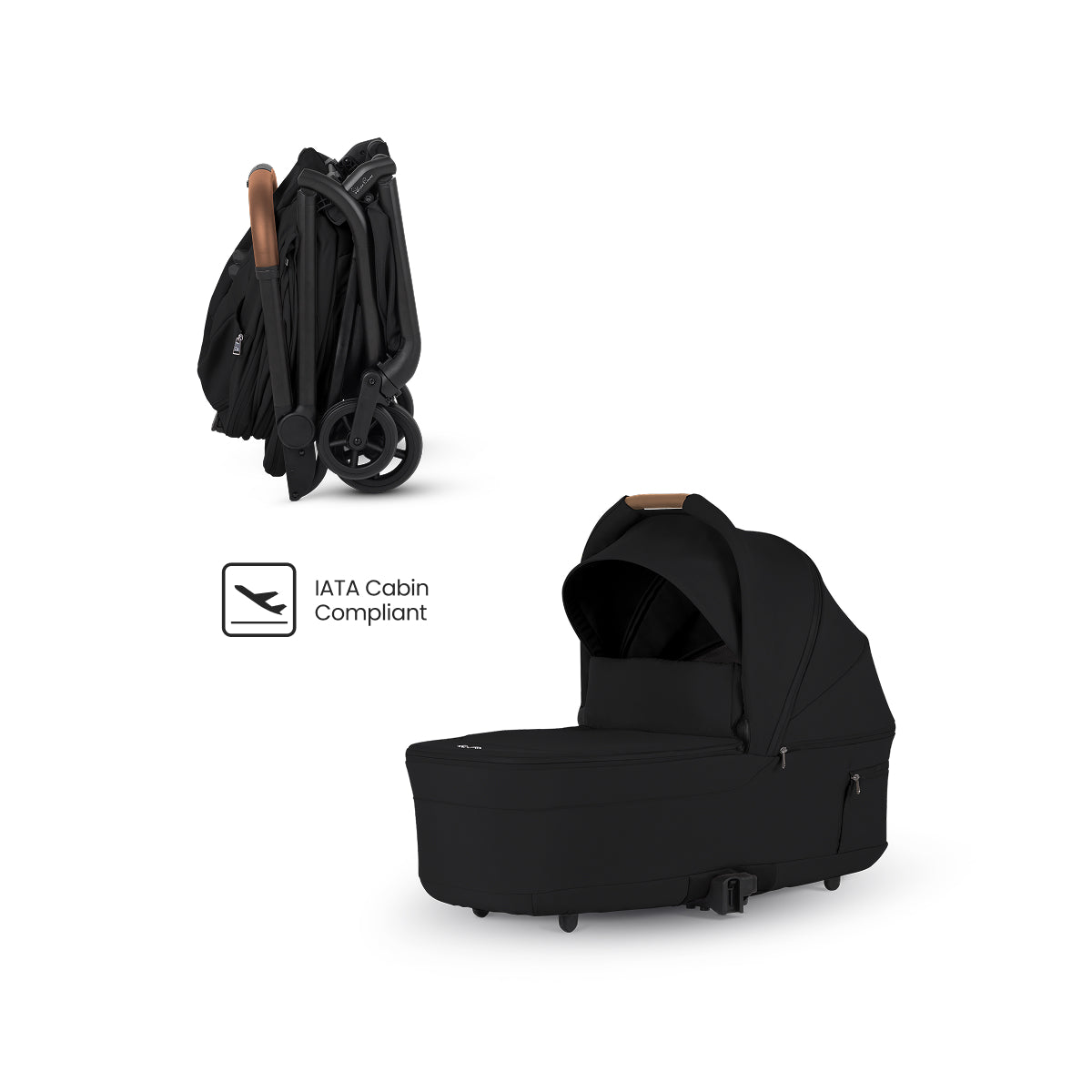 Silver Cross Nia Compact Bassinet in Onyx