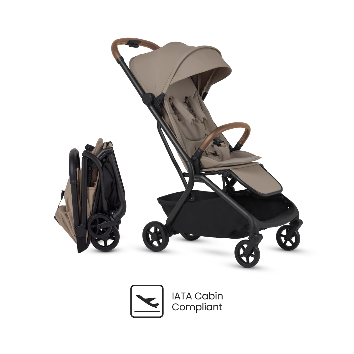 Silver Cross Nia Compact Travel Stroller in Champagne