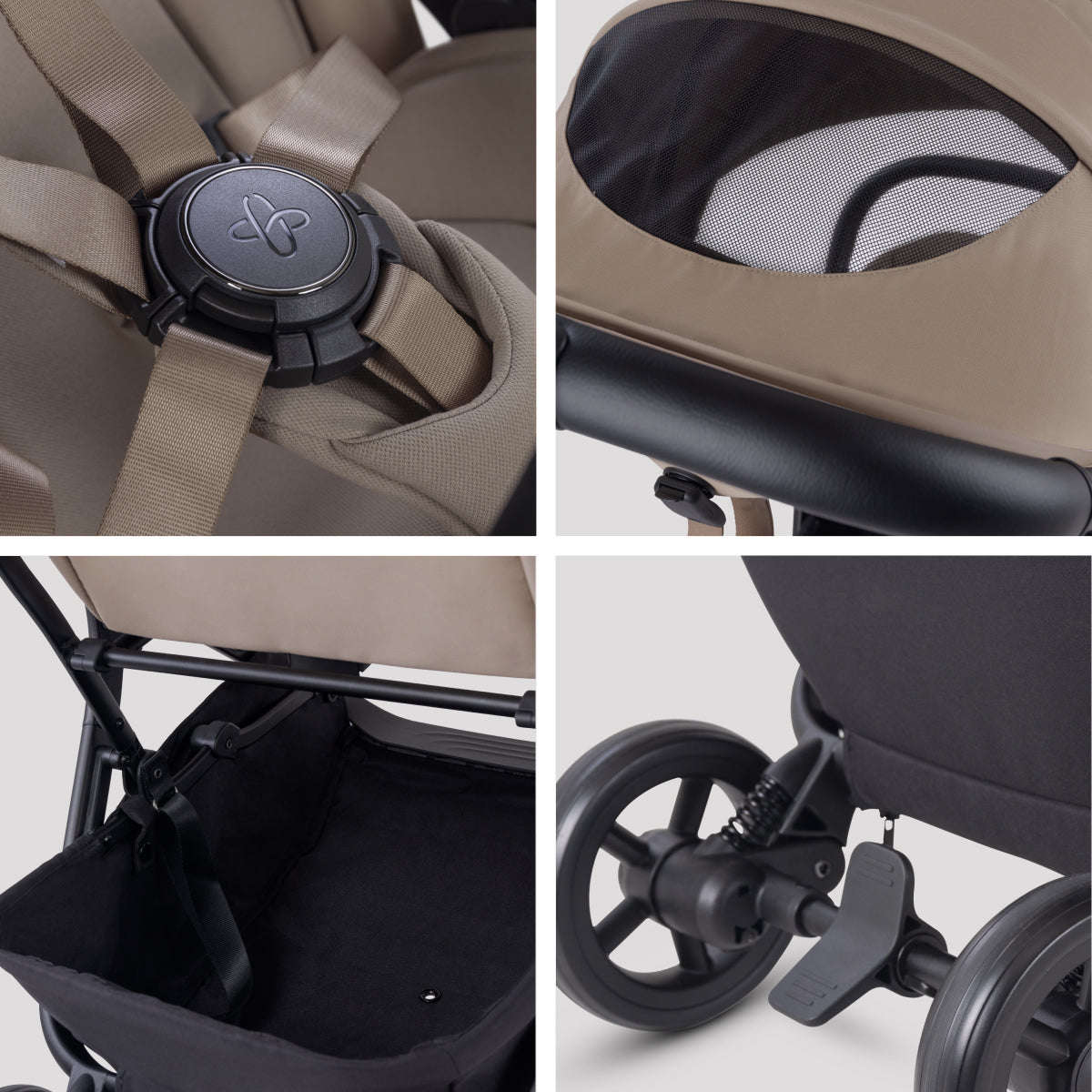 Silver Cross Nia Compact Travel Stroller in Champagne