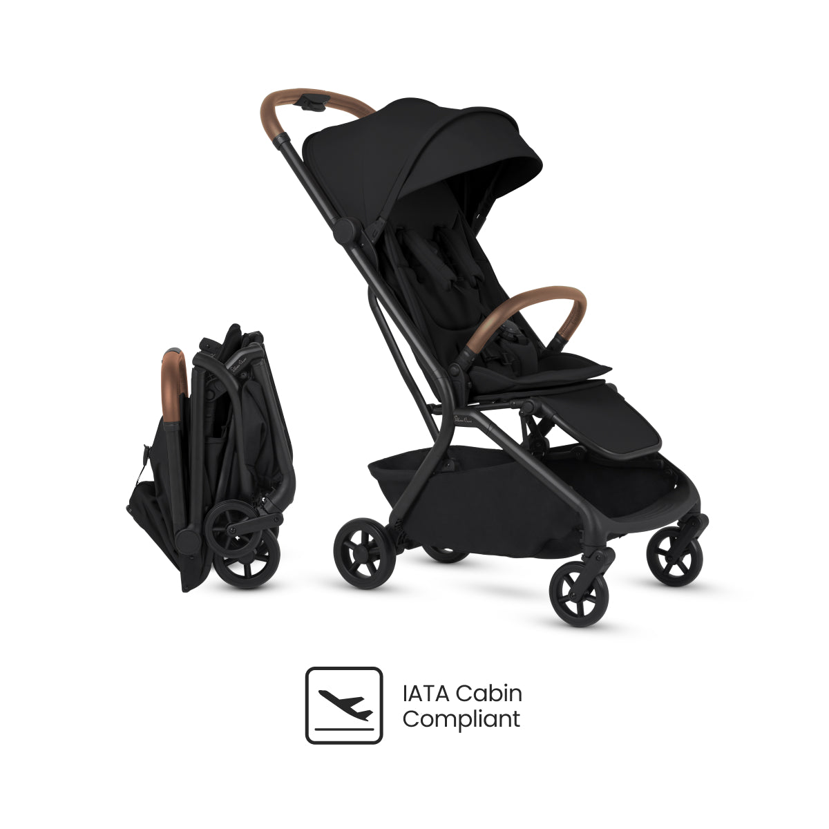 Silver Cross Nia Compact Travel Stroller in Onyx