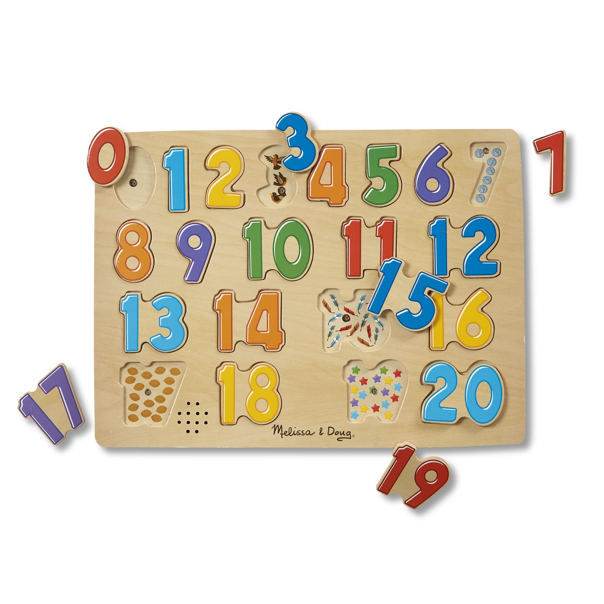 Melissa & Doug Numbers Sound Puzzle - 21 Pieces