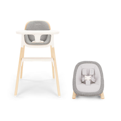 Nuna BRYN™ High Chair + Newborn Rocker Seat in Heritage