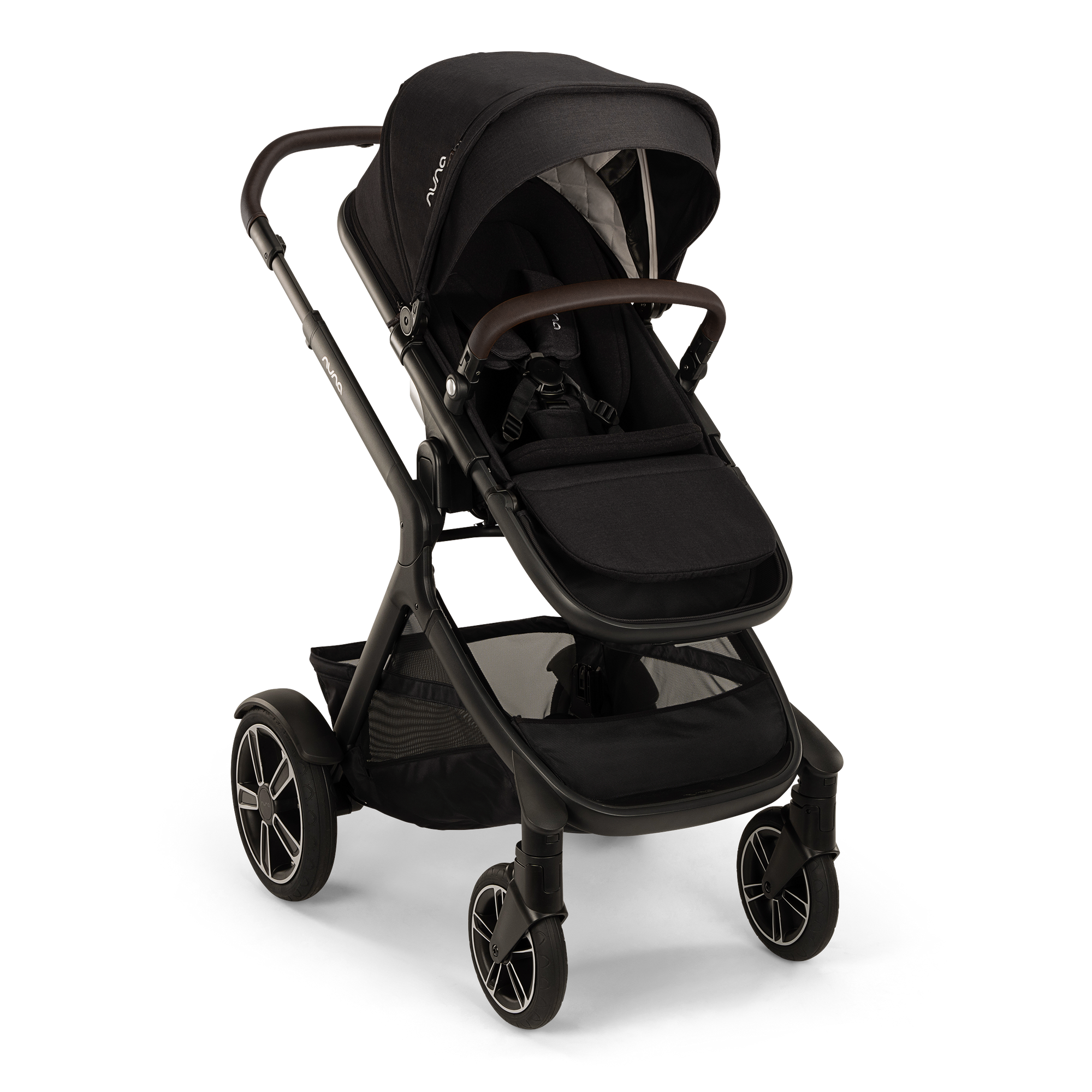 Nuna DEMI™ Next Stroller + Rider Board in Caviar/Chocolate