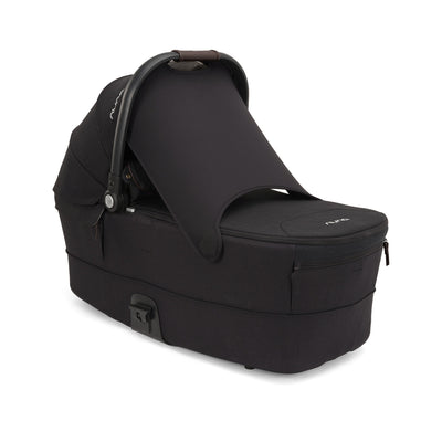 Nuna MIXX™ Series Bassinet + Stand in Caviar/Chocolate
