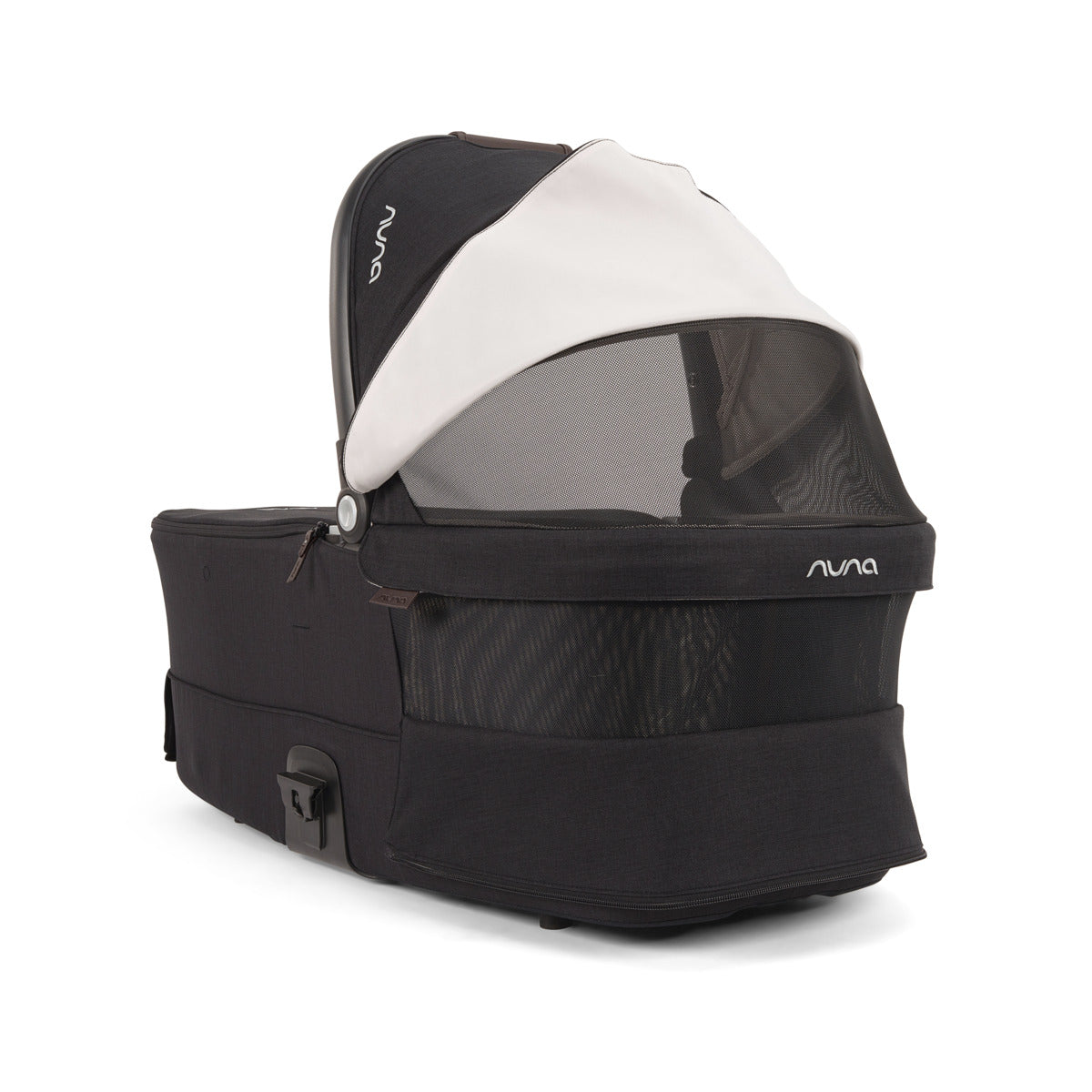 Nuna MIXX™ Series Bassinet + Stand in Caviar/Chocolate