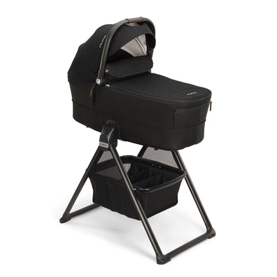Nuna MIXX™ Series Bassinet + Stand in Caviar/Chocolate