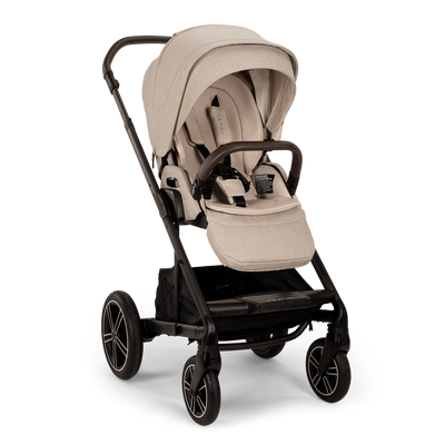 Nuna MIXX Next Stroller with Magnetic Buckle in Biscotti