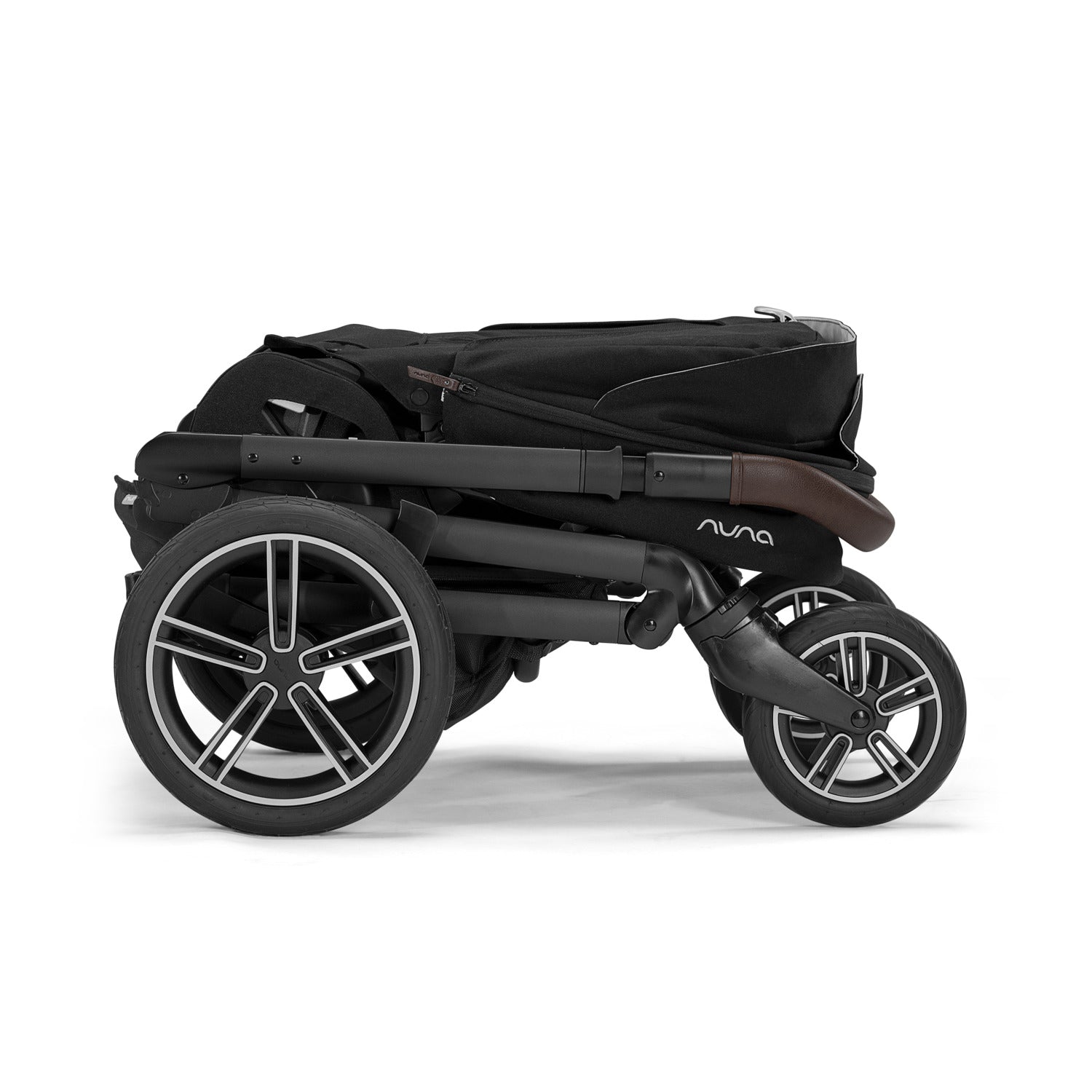 Nuna MIXX Next Stroller with Magnetic Buckle in Caviar Chocolate