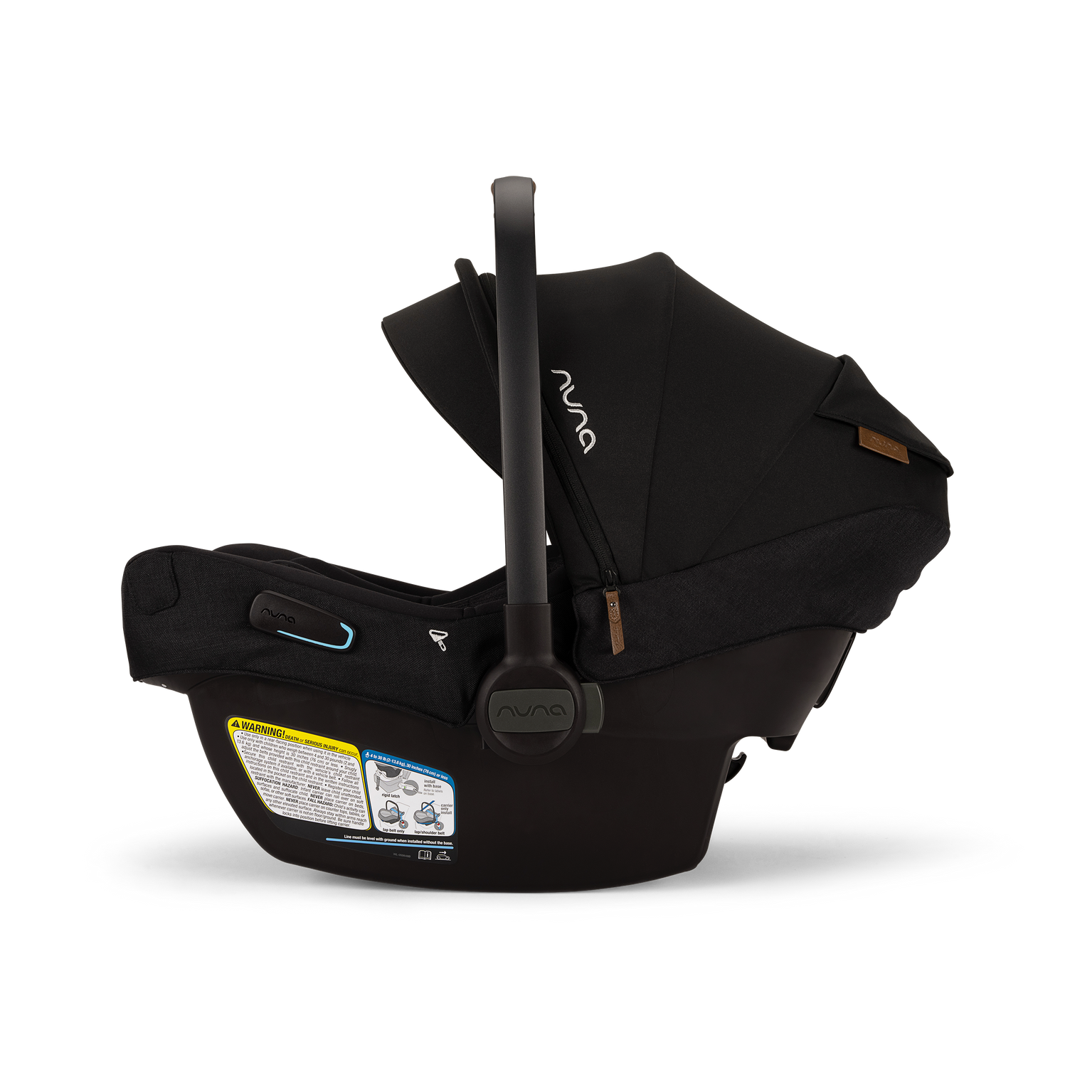 Nuna PIPA™ Aire RX Infant Car Seat + RELX Base in Caviar/Cognac