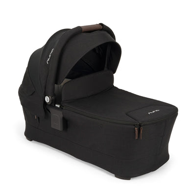 Nuna SWIV™ and TRIV™ Series Bassinet + Stand in Caviar/Chocolate