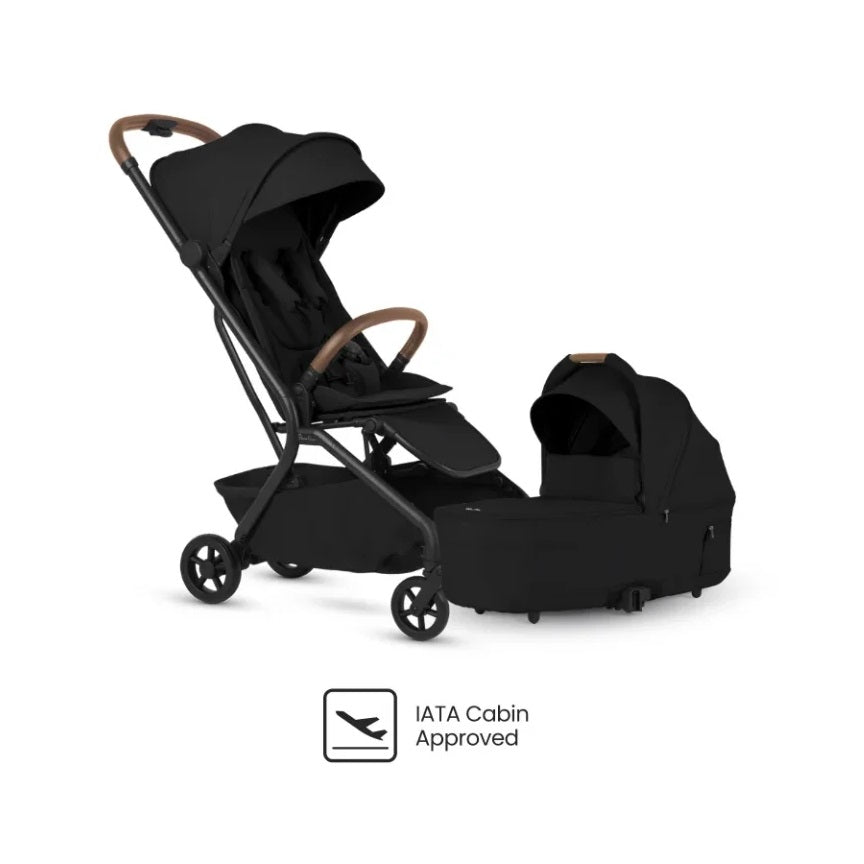 Silver Cross Nia Travel Stroller & Bassinet Bundle in Onyx