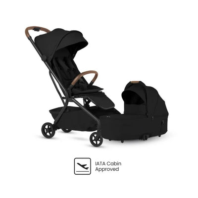 Silver Cross Nia Travel Stroller & Bassinet Bundle in Onyx