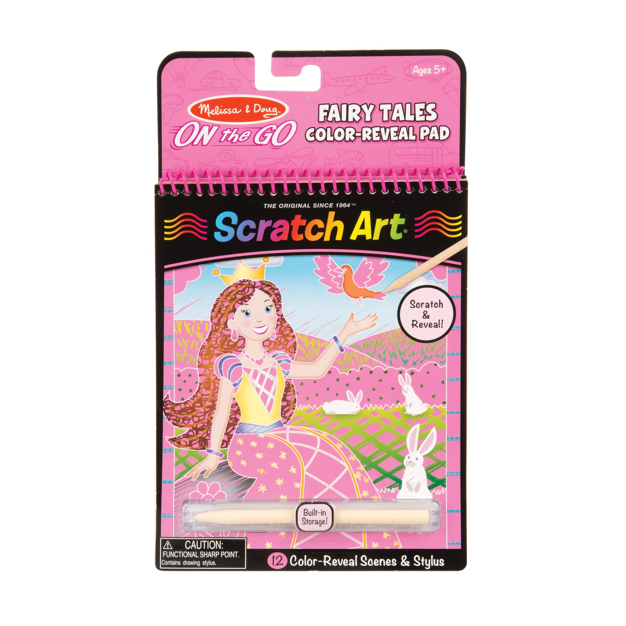 Melissa & Doug On the Go Scratch Art Color Reveal Pad - Fairy Tales
