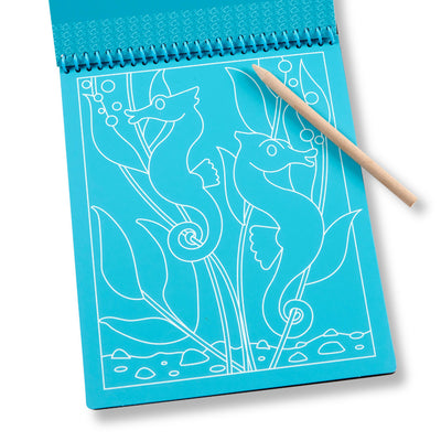 Melissa & Doug On the Go Scratch Art Color Reveal Pad - Sea Life