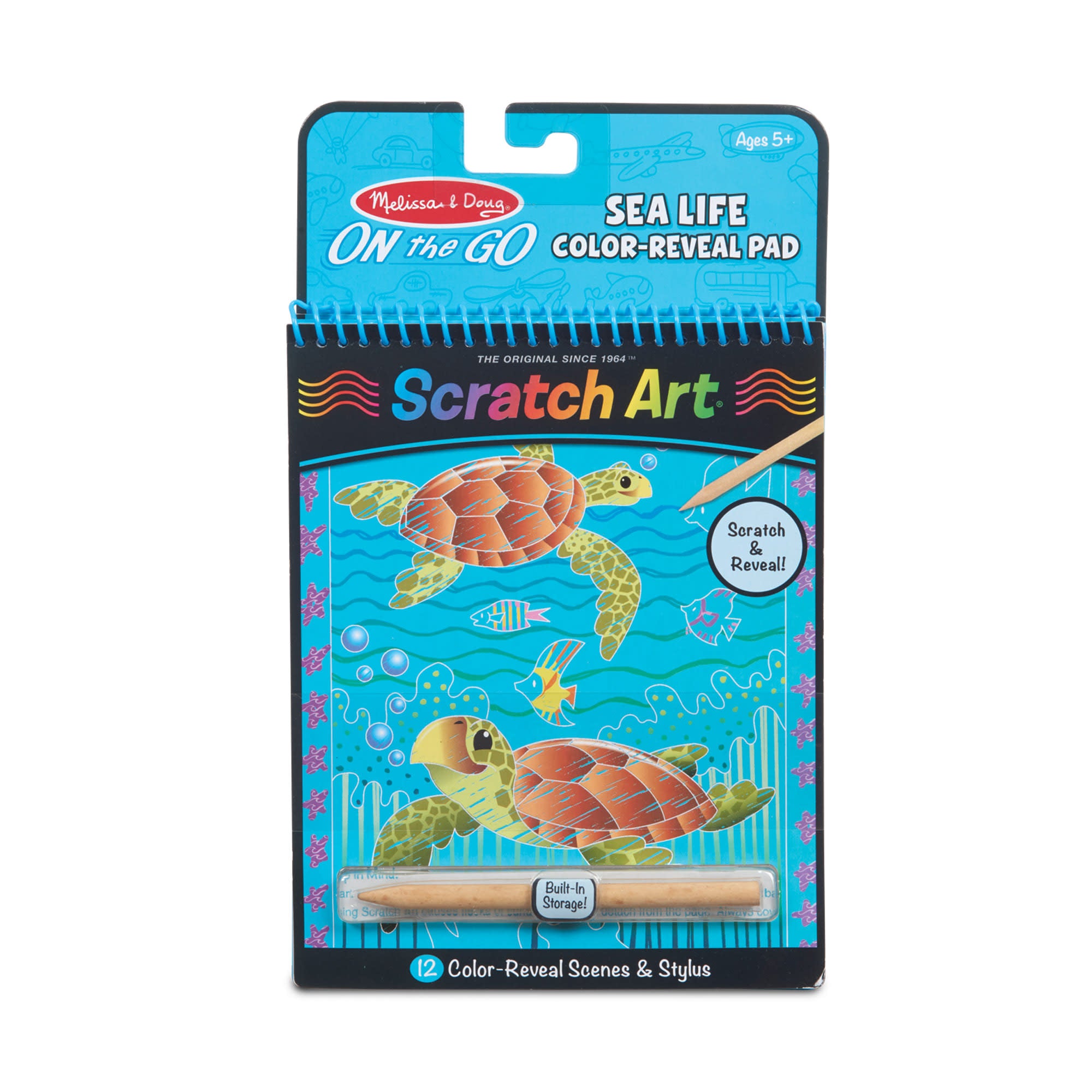 Melissa & Doug On the Go Scratch Art Color Reveal Pad - Sea Life